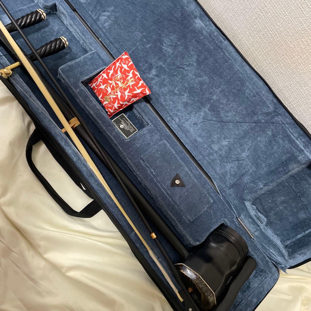 高級 二胡 ねじり 弦楽器 民族楽器 ケース付属