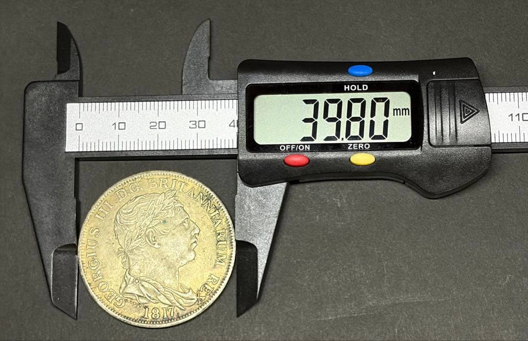 1817 英国 ジョージ3世 クラウン銀貨 26.95g 39.8mm