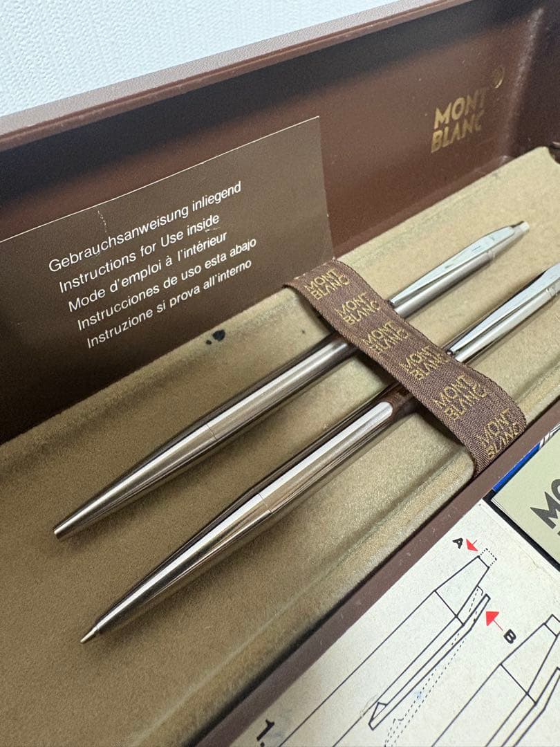 MONT BLANC ノブレスボールペン　シャーペンセット　シルバー