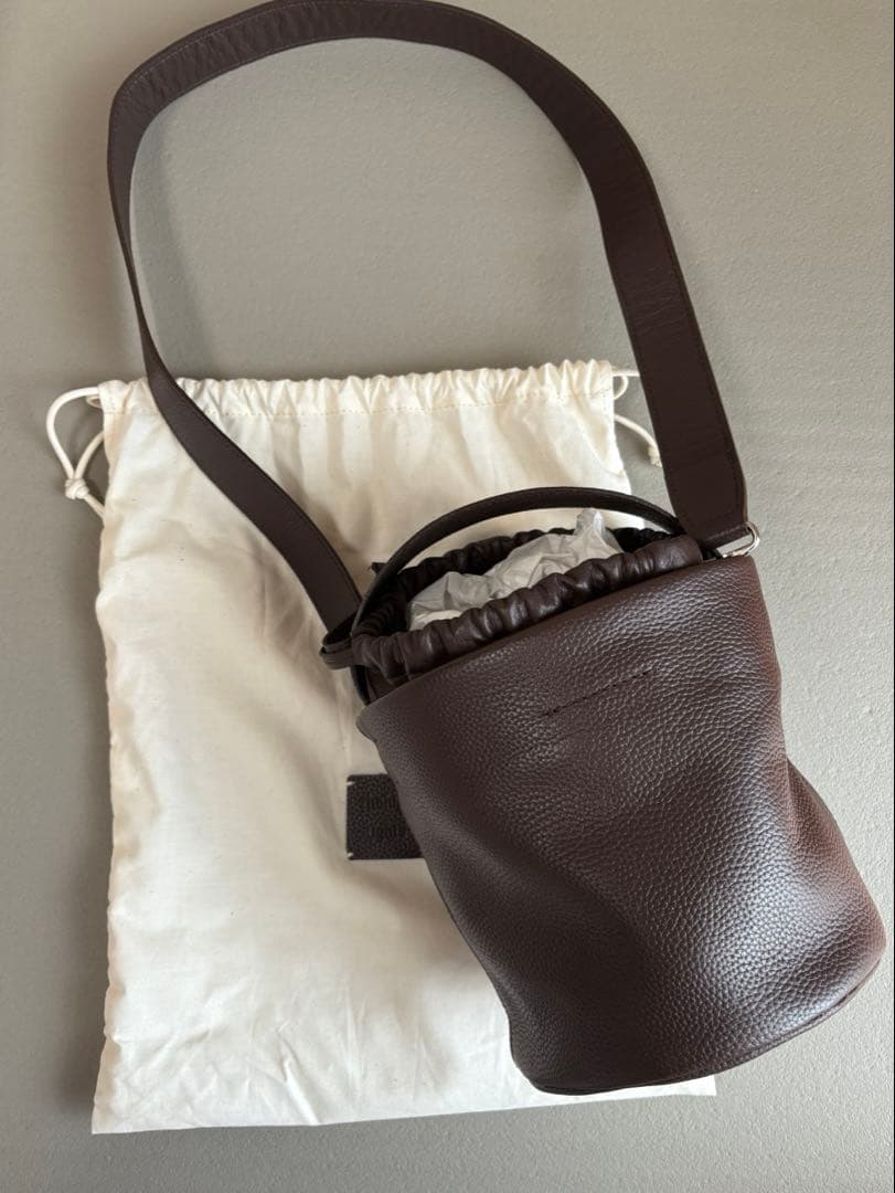 【美品】thehighlights 'pot large' wood brown