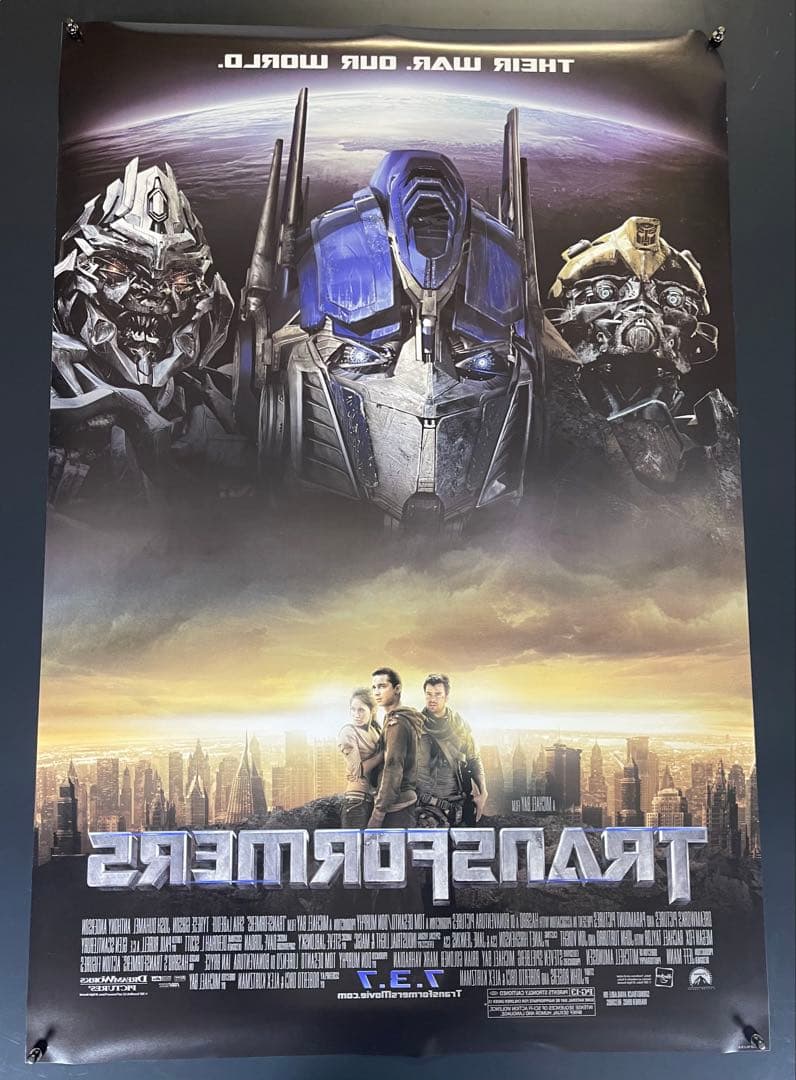 枚数限定*映画館用両面印刷ポスターUS版:トランスフォーマー 2007年