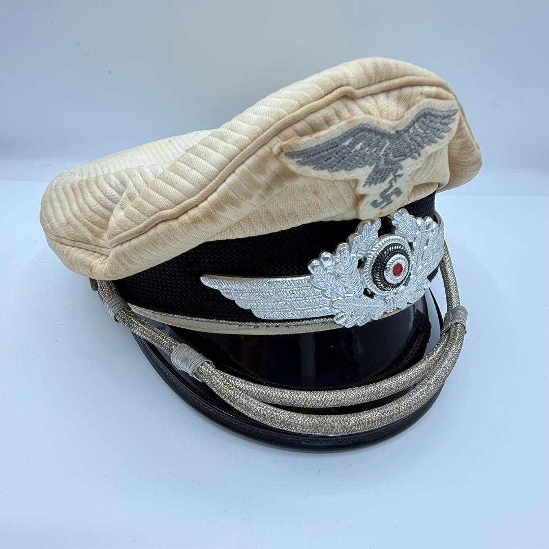 ⭐️希少⭐️ 空軍 士官用制帽 鷲章 58 白地 ヴィンテージ 軍物