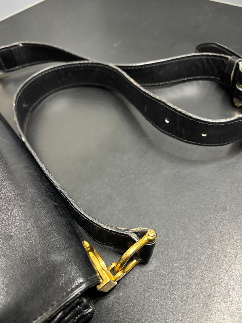 セリーヌ ワンショルダーバッグ レザー CELINE 馬車金具 フラップ