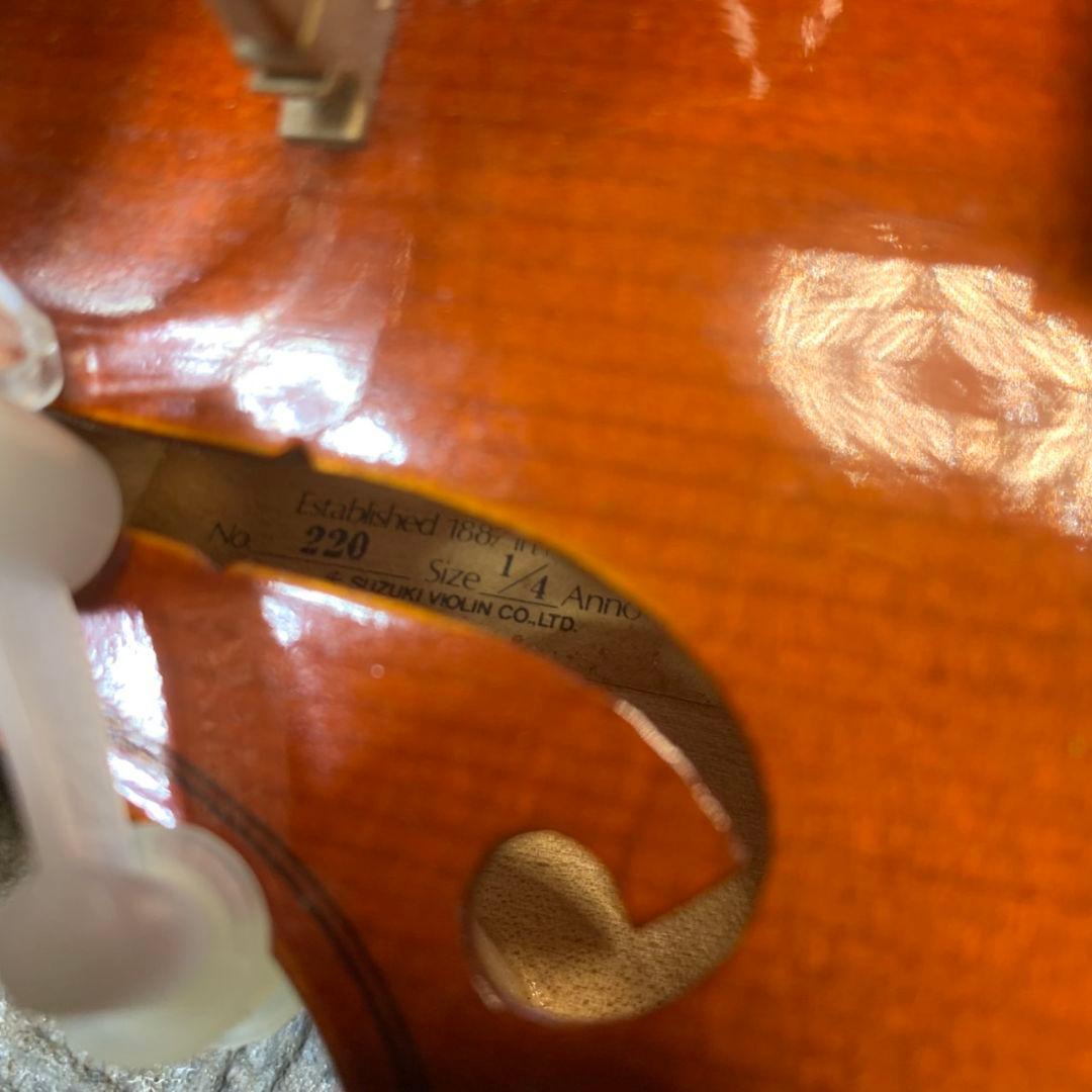 J497\" 鈴木バイオリン No.220 1/4 弦楽器 ハードケース