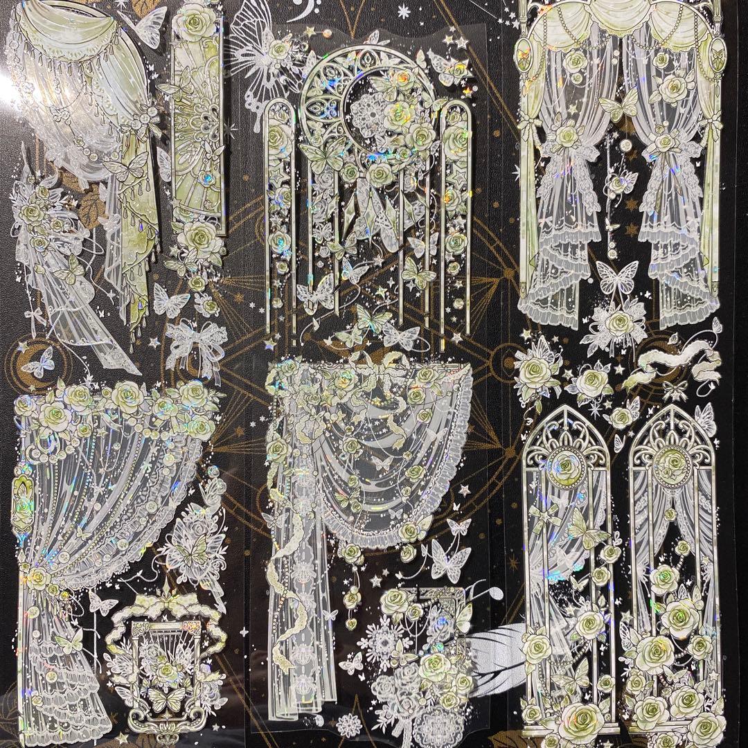 7499】海外マステ中古巻貝殻光マスキングテープ人物系