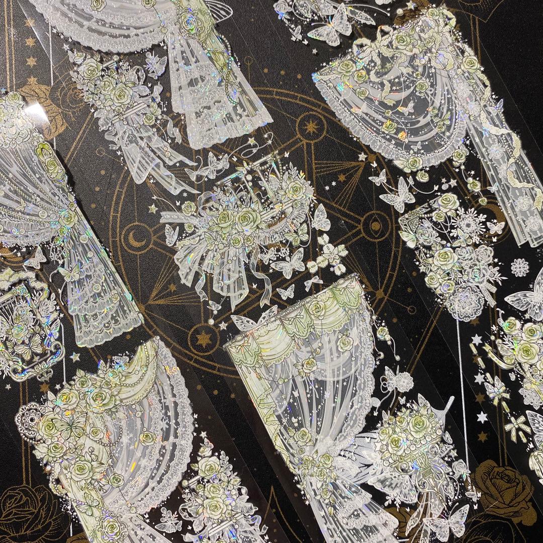 7499】海外マステ中古巻貝殻光マスキングテープ人物系