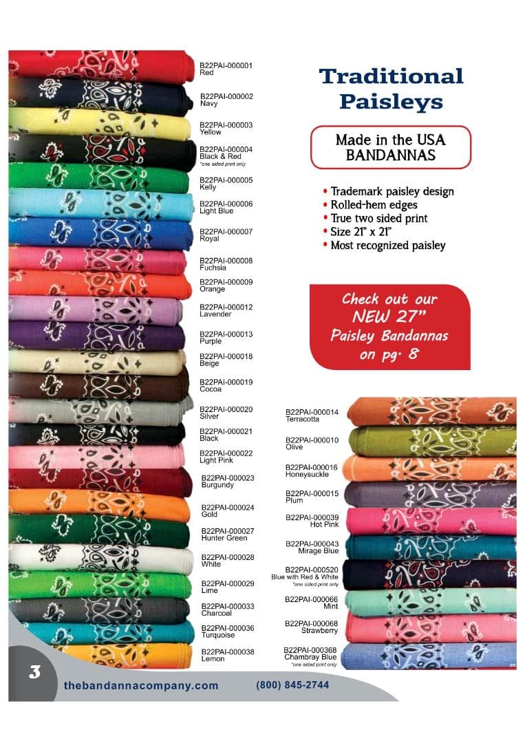 HAV-A-HANK ペイズリーバンダナ 20枚セット