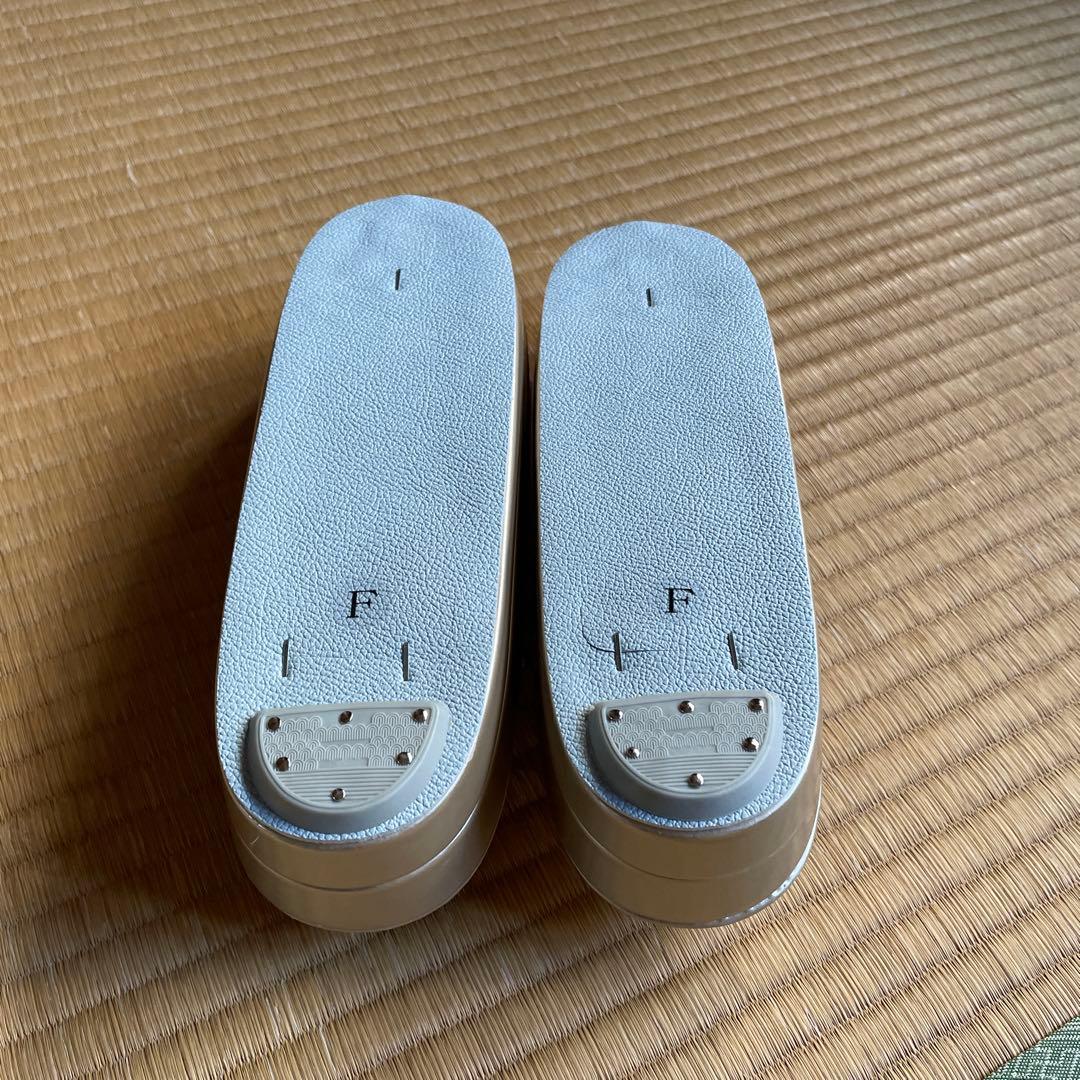 草履バッグセット 振袖用 帯地 ゴールド 古典 フリーサイズ w49-1