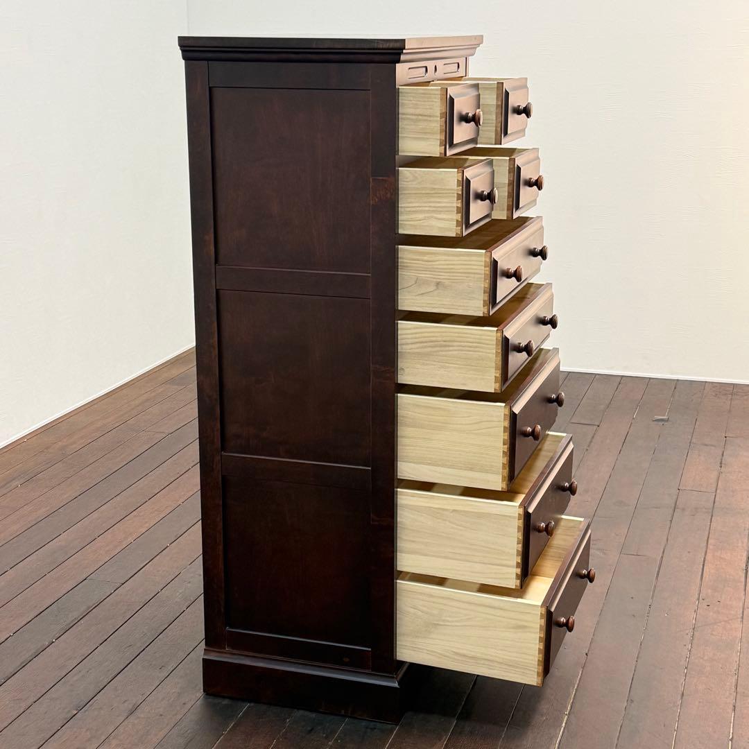 H111C30 神居民芸 樺材 7段チェスト No.188