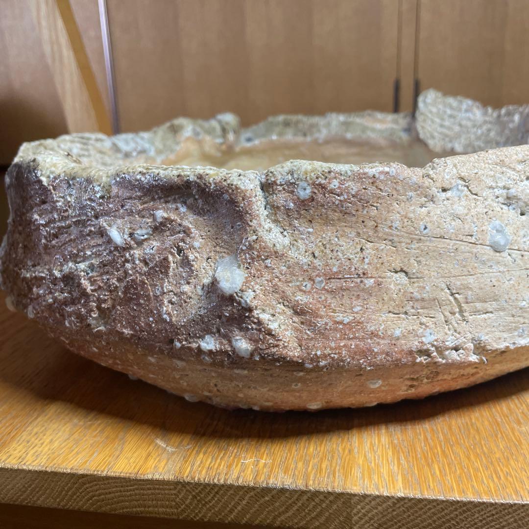 寺垣外窯 杉本貞光 信楽水盤 大鉢 箱なし 寺垣外窯 杉本貞光