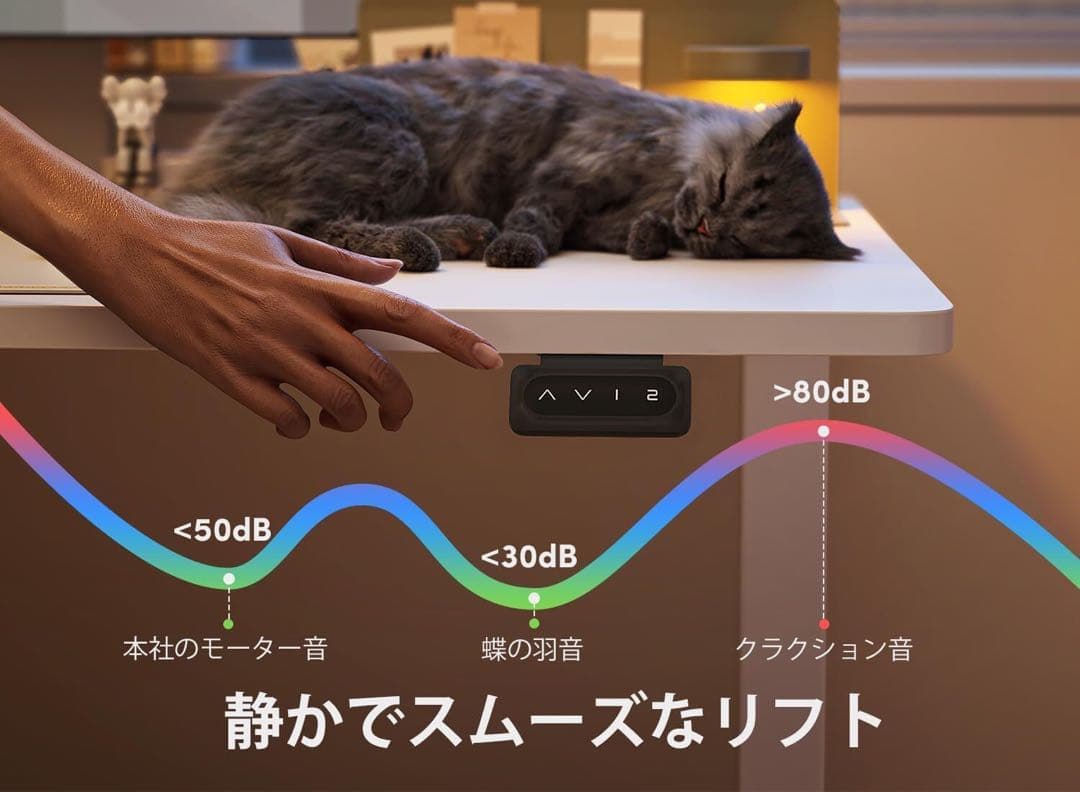 【新品】FEZIBO 電動 昇降式デスク 幅100cm 奥行60cm