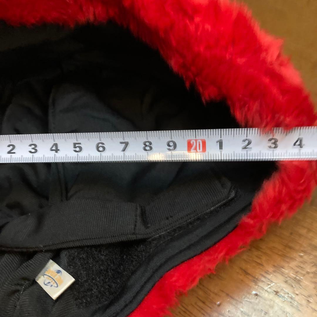 エルモの帽子 赤 ファンキャップ　調節〜60cm
