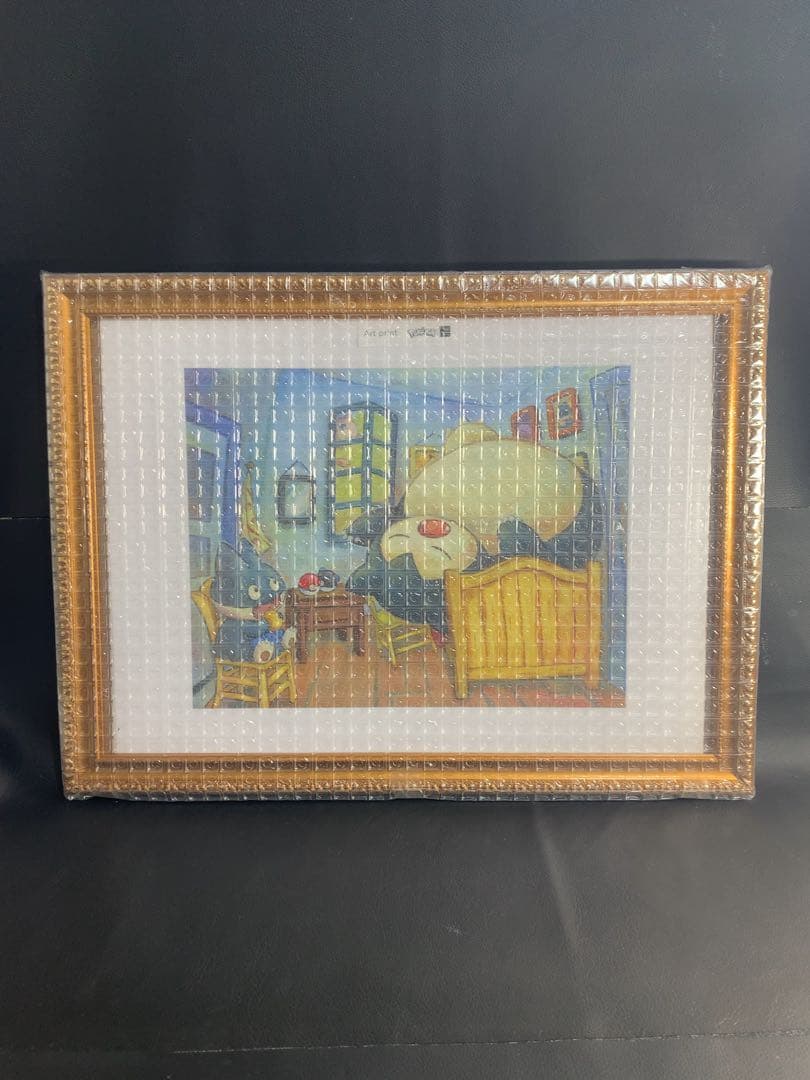 ゴッホxポケモンコラボ　限定商品　アートプリント　正規品　金枠額縁3点セット