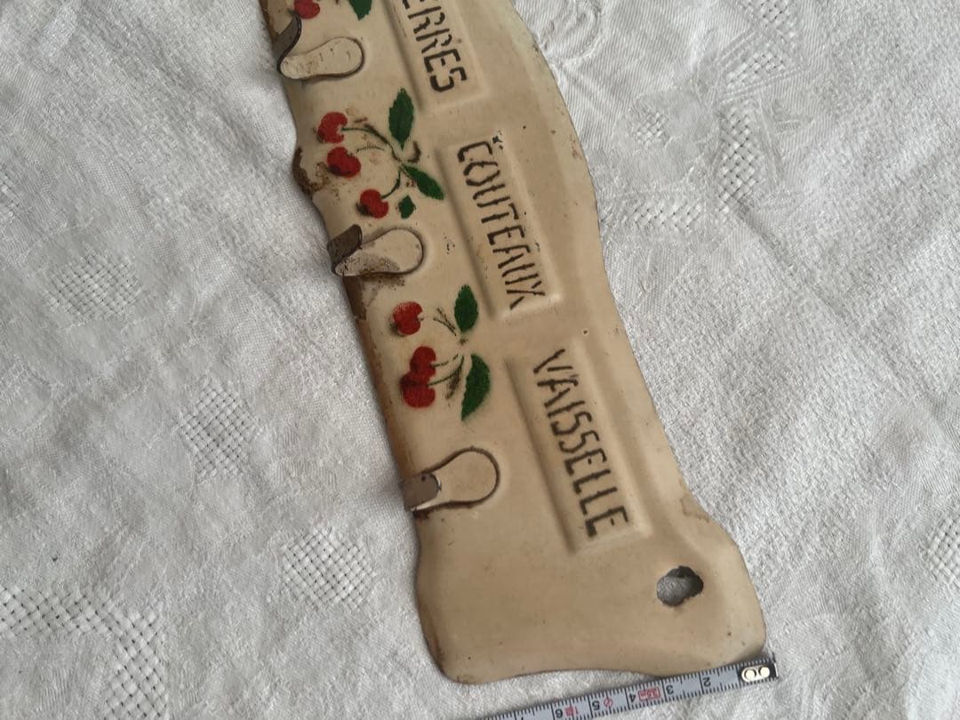 フランスアンティーク さくらんぼ ブリキ フック 産直】フレンチ