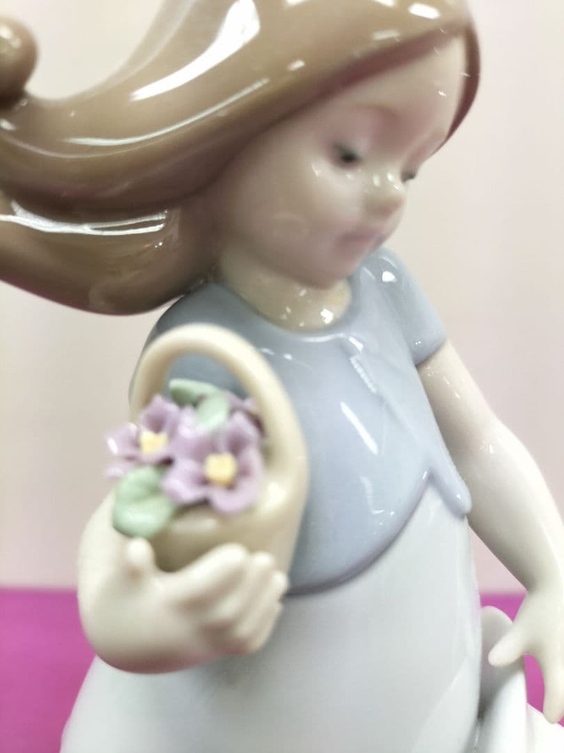 リヤドロ 陶器人形 「リトルバイオレット」スペイン No8043 完品 美品