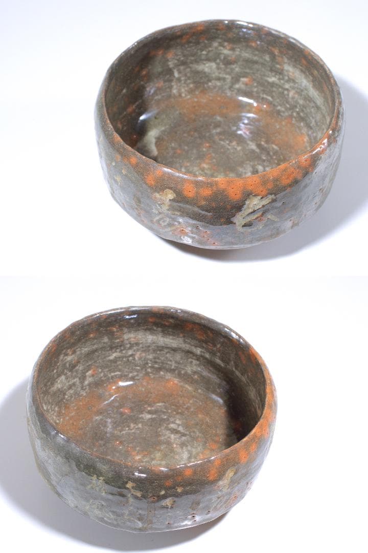 津島焼 赤楽茶碗 [雅風軒 伊藤才叟(1886-1977)] [服部擔風