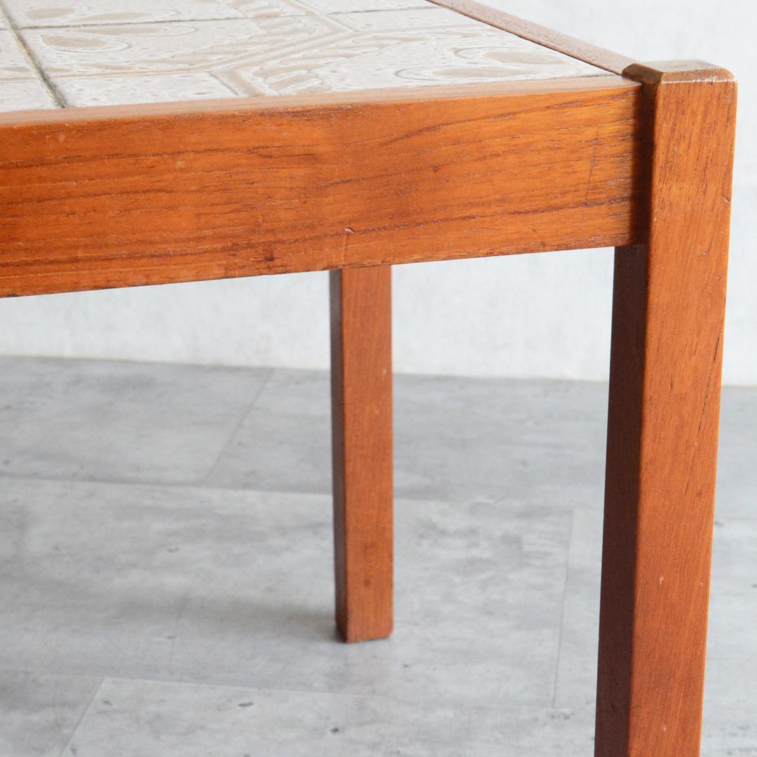 デンマーク 北欧ヴィンテージ タイルトップローテーブル 北欧家具