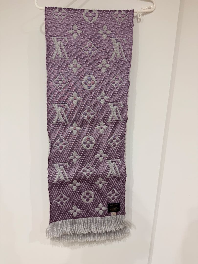 LOUIS VUITTON/エシャルプ ロゴマニアデュオ/グリペルル×ライラック