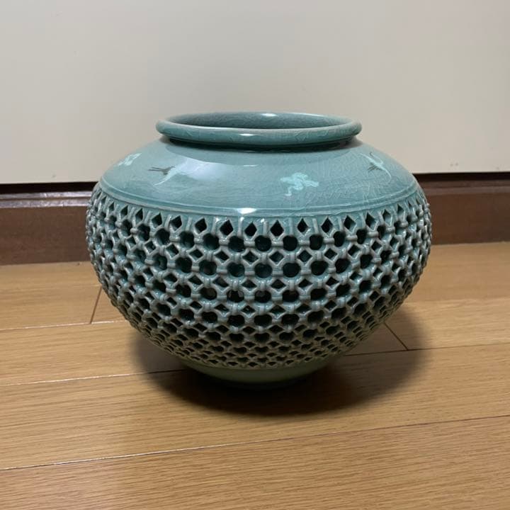 古伊万里 染付 微塵文様に丸文松竹梅文様 六寸鉢 輪花鉢 盛鉢 古伊万里