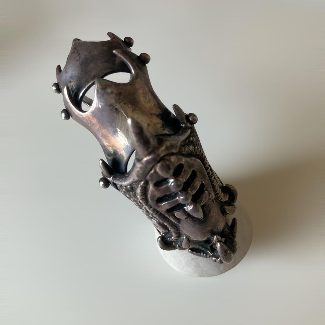 た*つ様 シルバー925 アーマーリング エイリアン 17-18号 甲冑