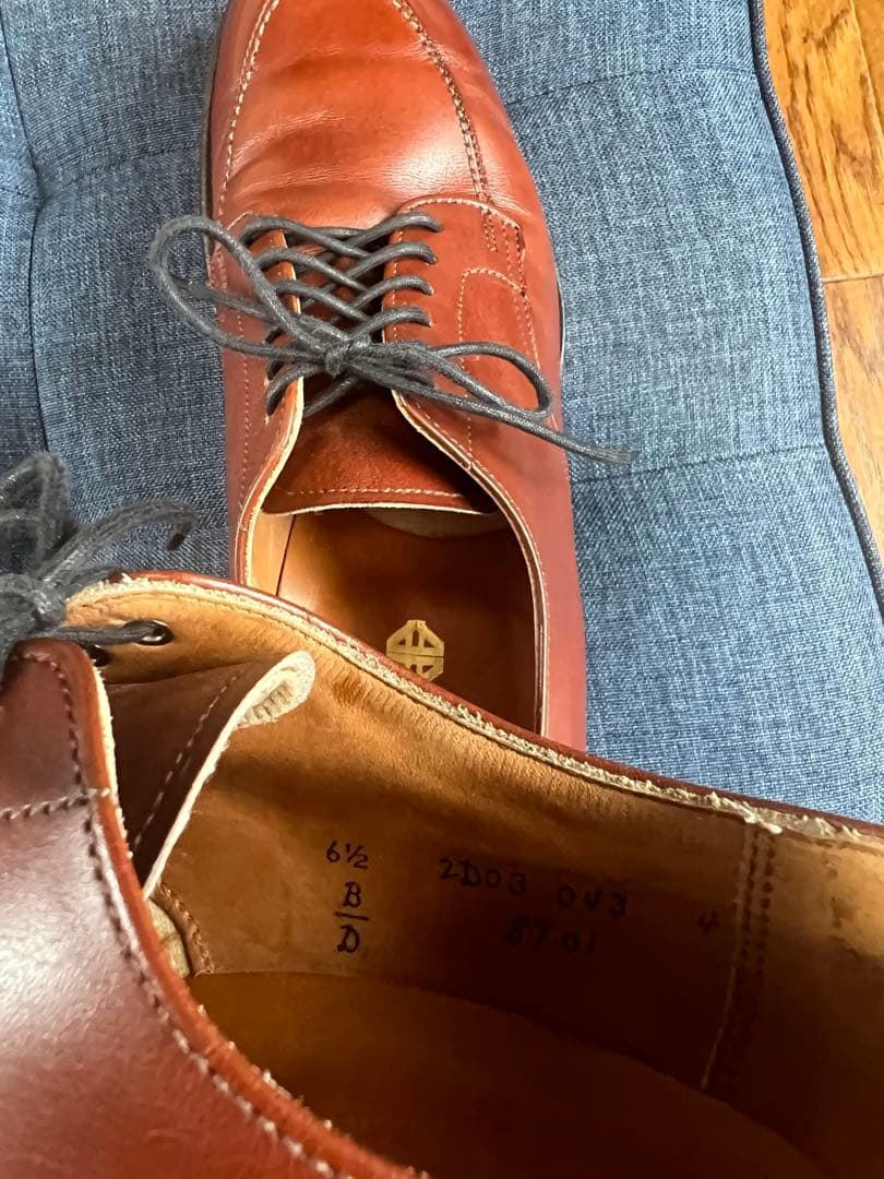 イェテイ】ALDEN ブラウン　vチップ24.5センチ　カーフ