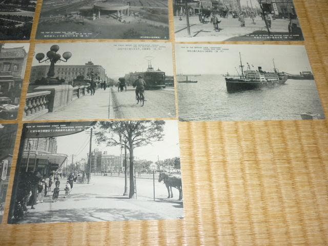 ◆希少 美品 昭和初期（1930年頃◆満洲 大連名勝十六景 紙袋付 15枚セット