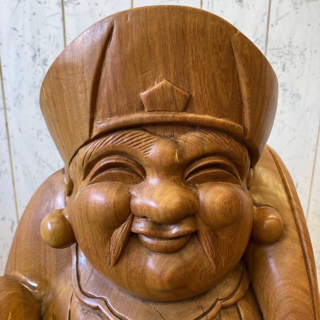 昭和レトロ 木製 木彫り 一刀彫 七福神 大黒天 福の神 縁起物 置物