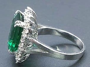 mimiザンビア産 天然エメラルド ラボグロウダイヤモンド リング 指輪