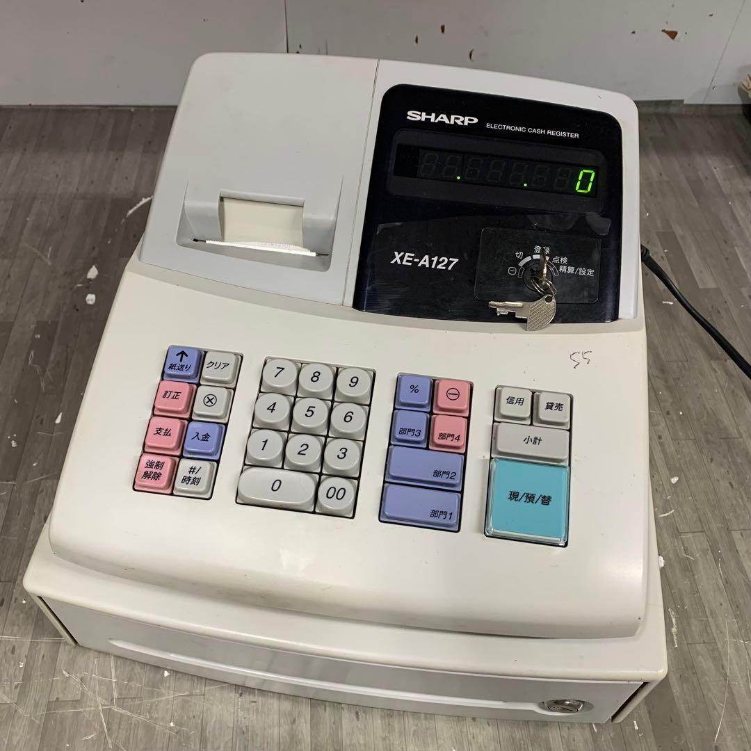 SHARP 電子レジスター XE-A127 店舗用品 レジ ドロワーキー無し