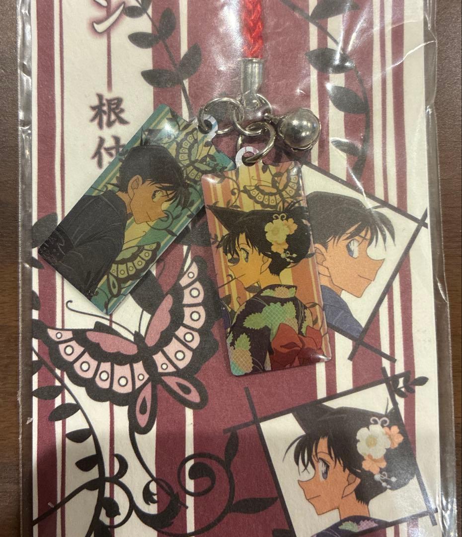 新品未開封　名探偵コナン　工藤新一　毛利蘭　根付け