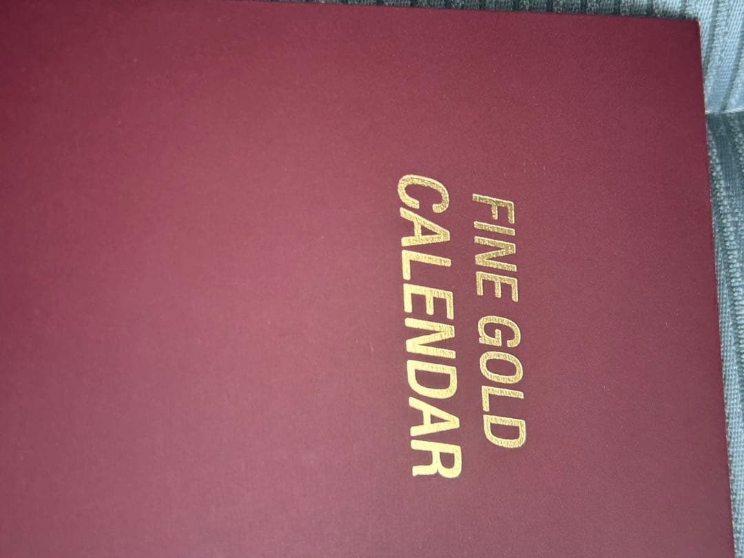 純金カレンダーカード 2012 純金カレンダー 三菱マテリアル 2012年