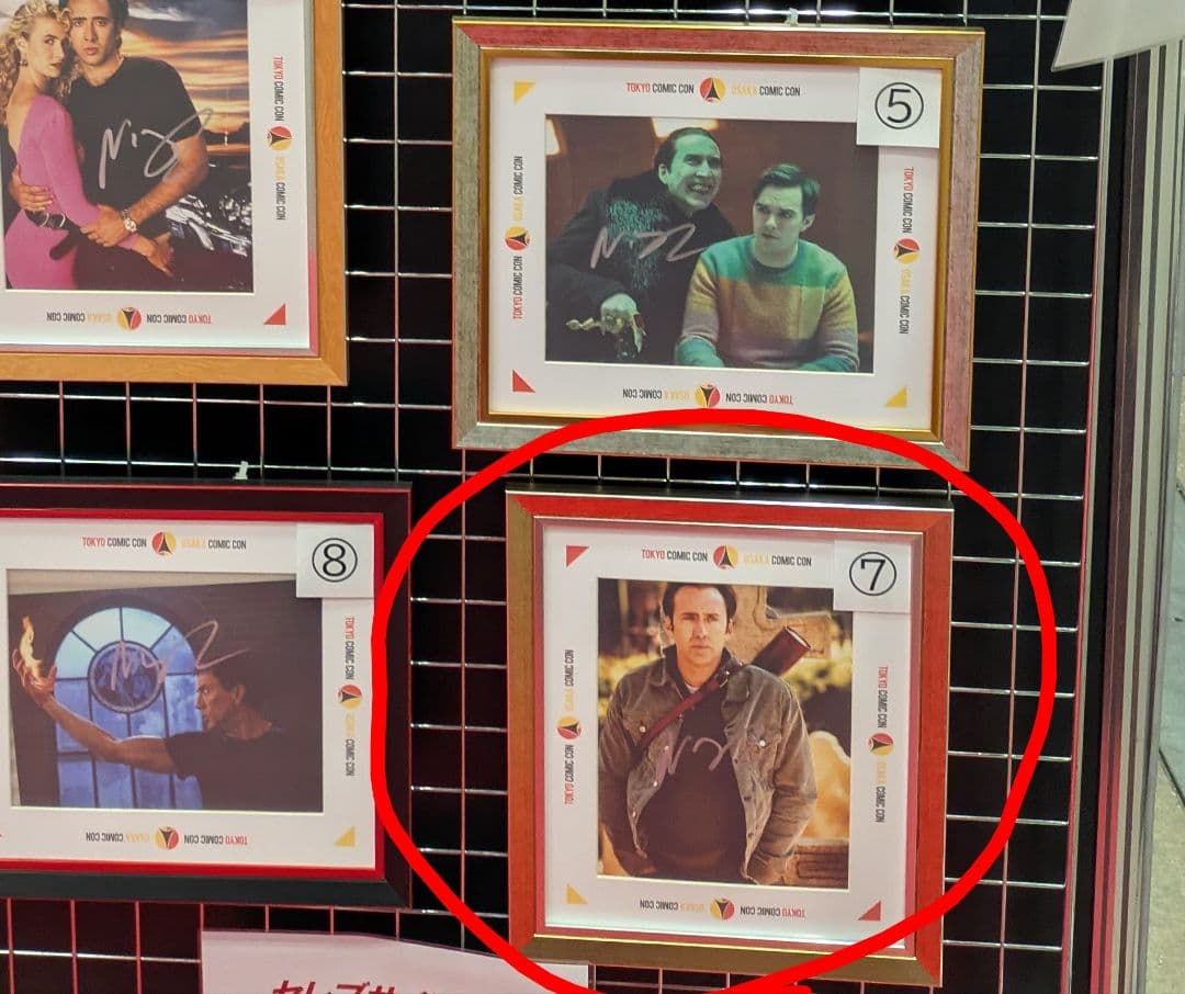 東京コミコン2025　ニコラス・ケイジ直筆サイン入りポートレート①