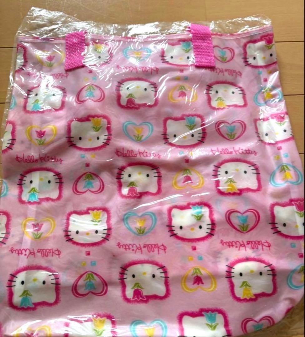 平成レトロ】ハローキティ チューリップ柄 ビニールバッグ 1998年 新品