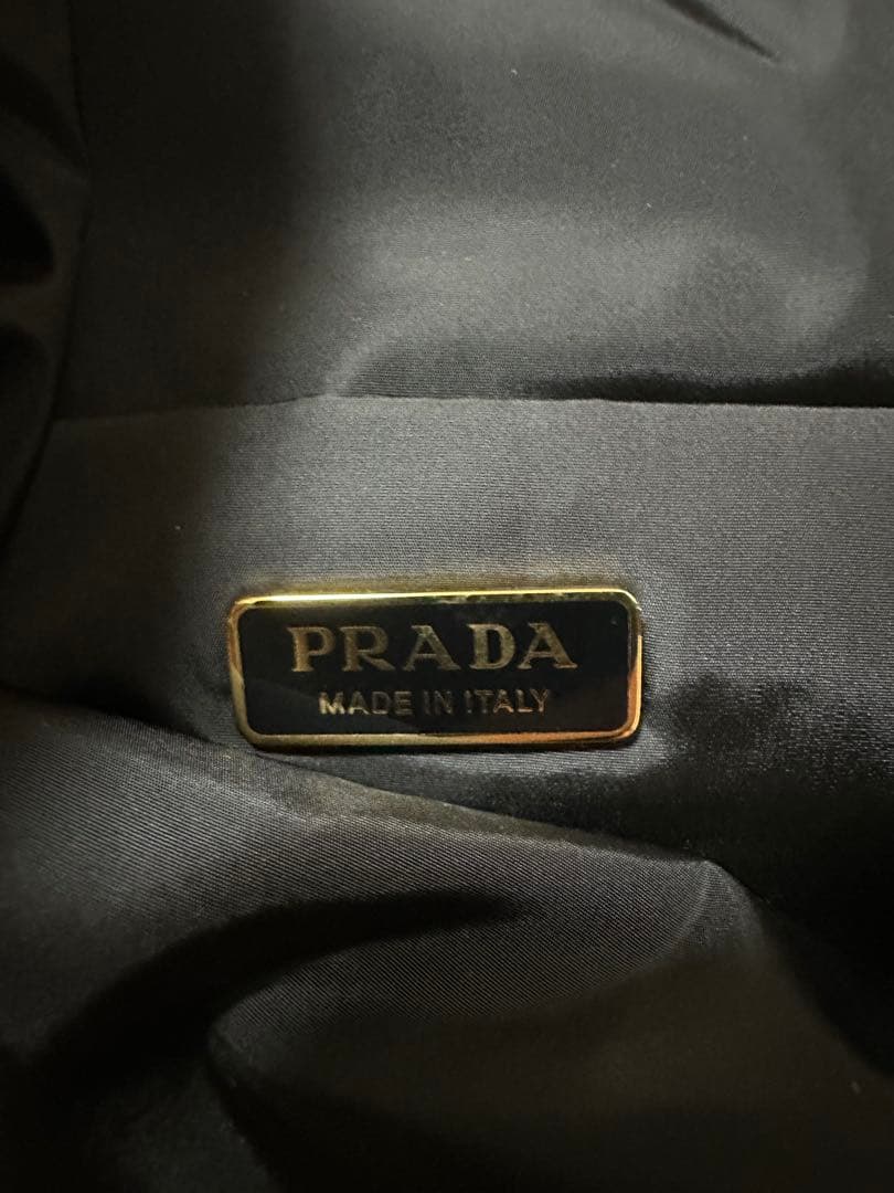 【希少・極美品】PRADA プラダ 巾着 ポーチ バッグ サーフ柄 三角ロゴ