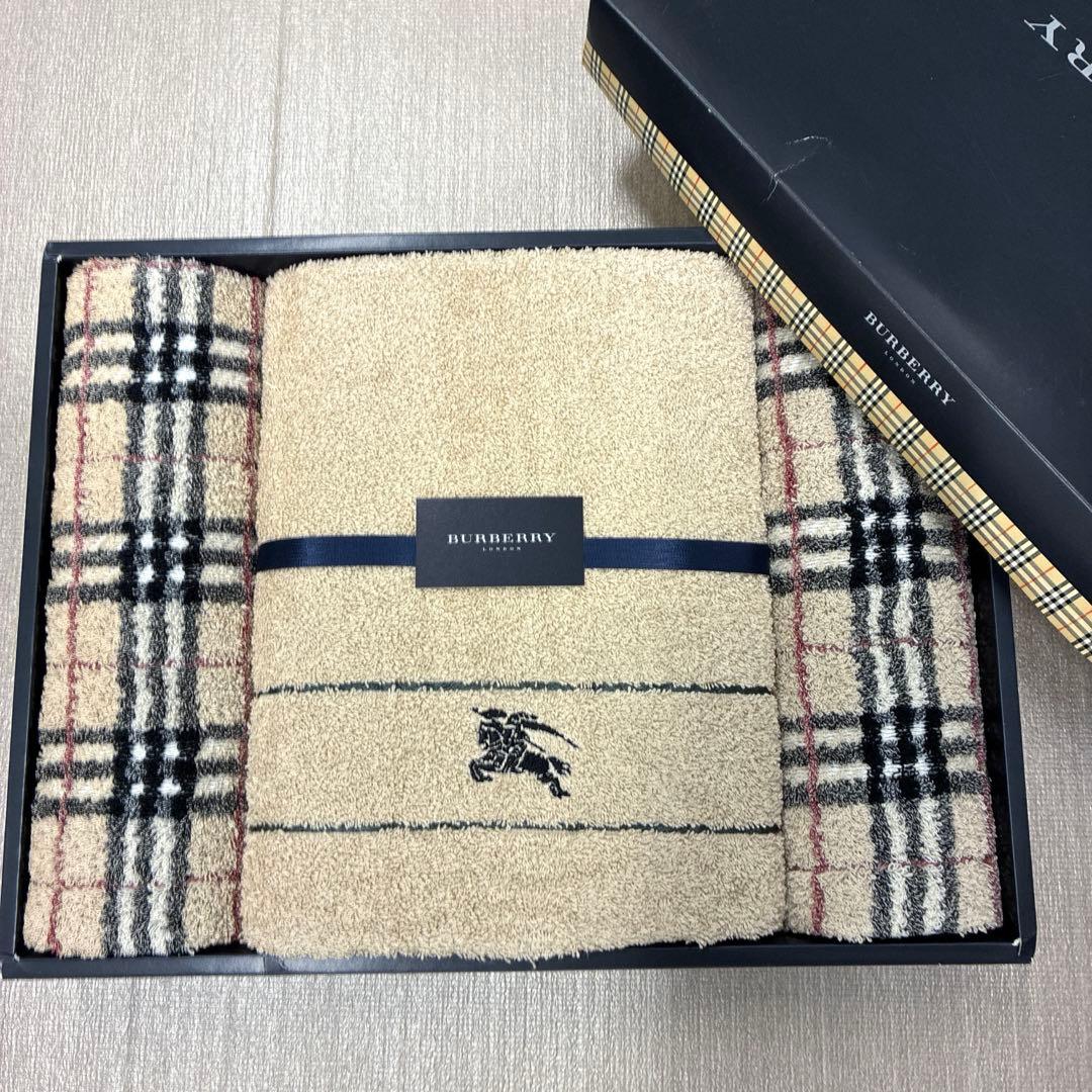 新品 Burberry タオルセット ノバチェック バスタオル フェイスタオル