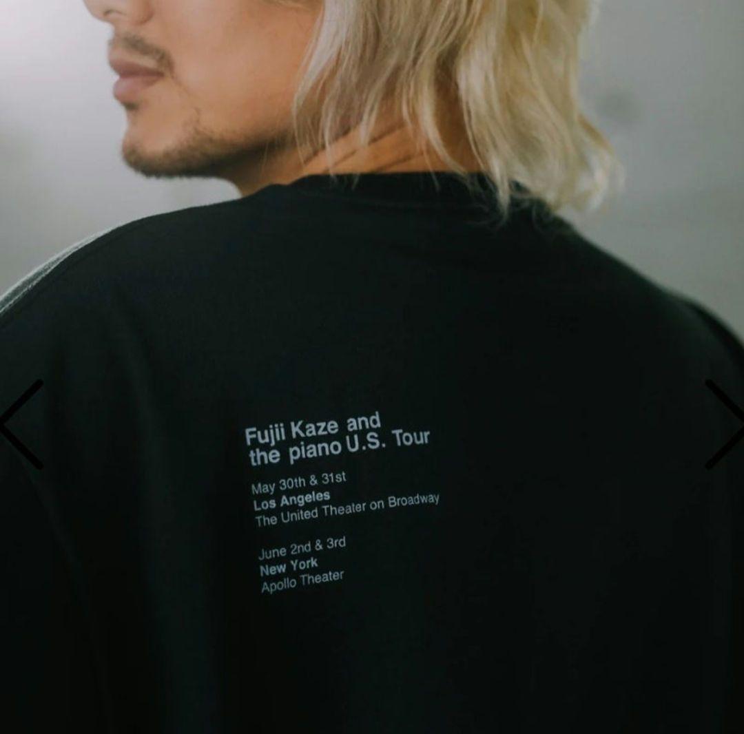 新品】FUJII KAZE BLACK T-SHIRT M US TOUR