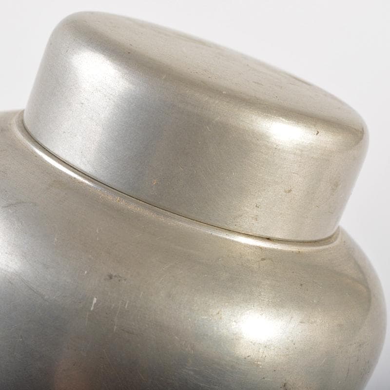 煎茶道具　継山造　本錫　茶壷　茶心壷　約264g　時代箱付　M　R6852