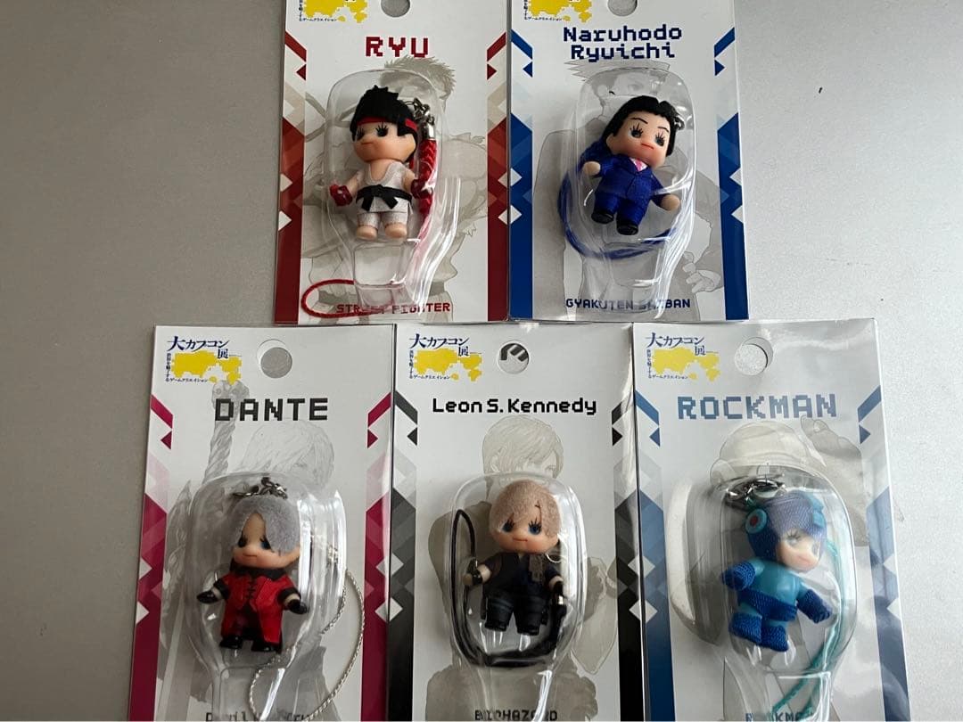 大カプコン展　キューピーストラップ　コンプリートセット　レオン　ダンテ　他