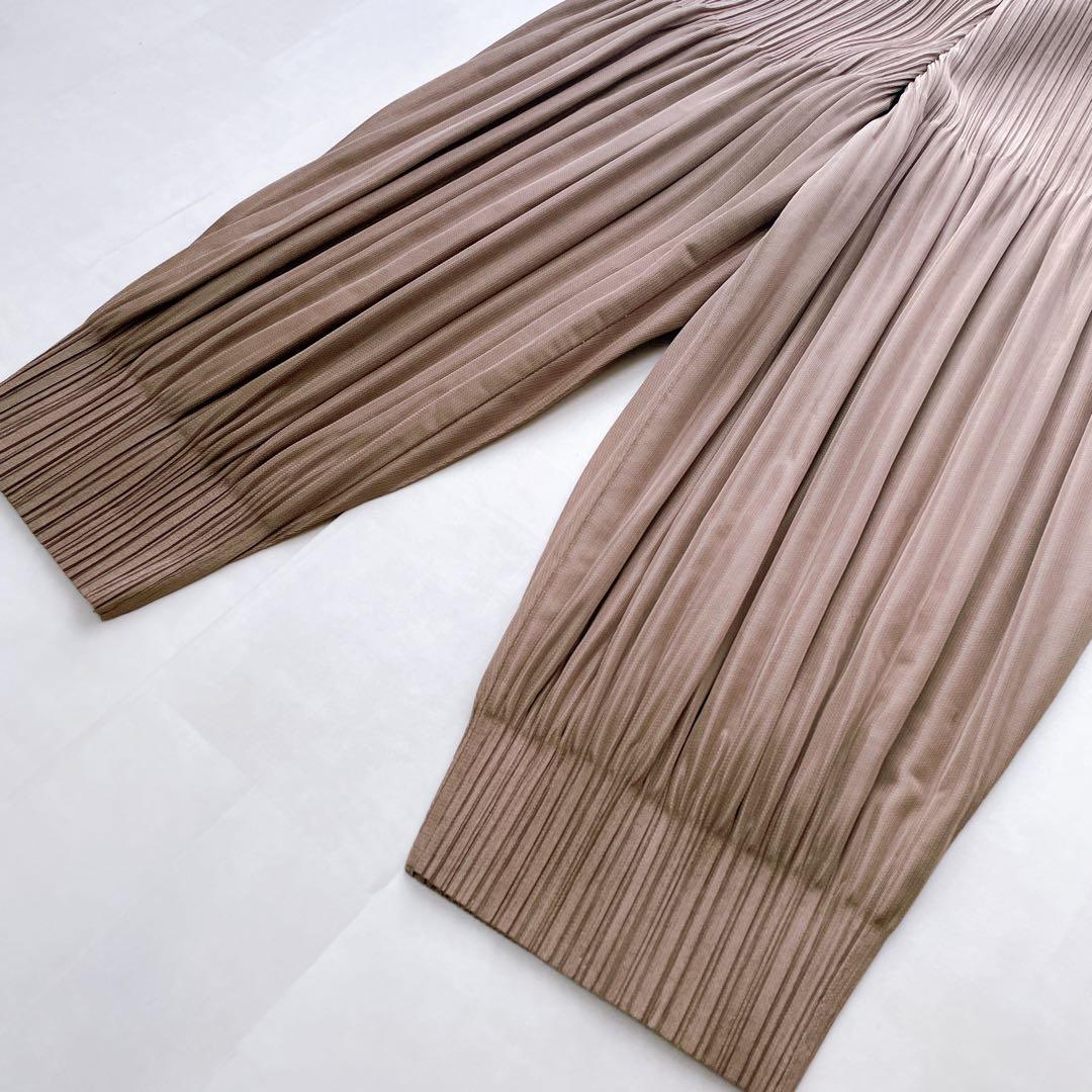 極美品✨プリーツプリーズ イッセイミヤケ サルエルパンツ ブラウン サイズ2
