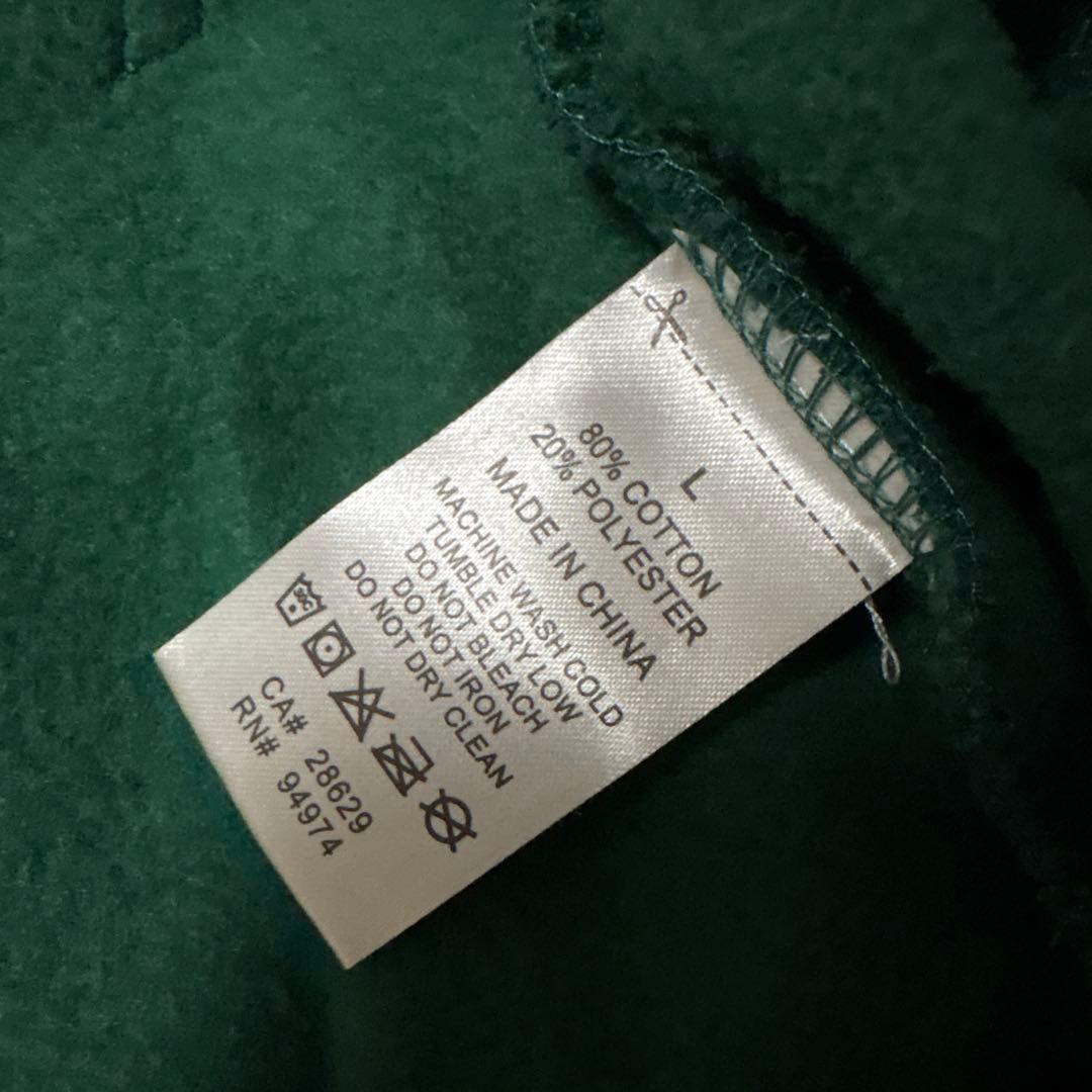 【ビッグシルエット】stussy スウェットパーカー　L グリーン