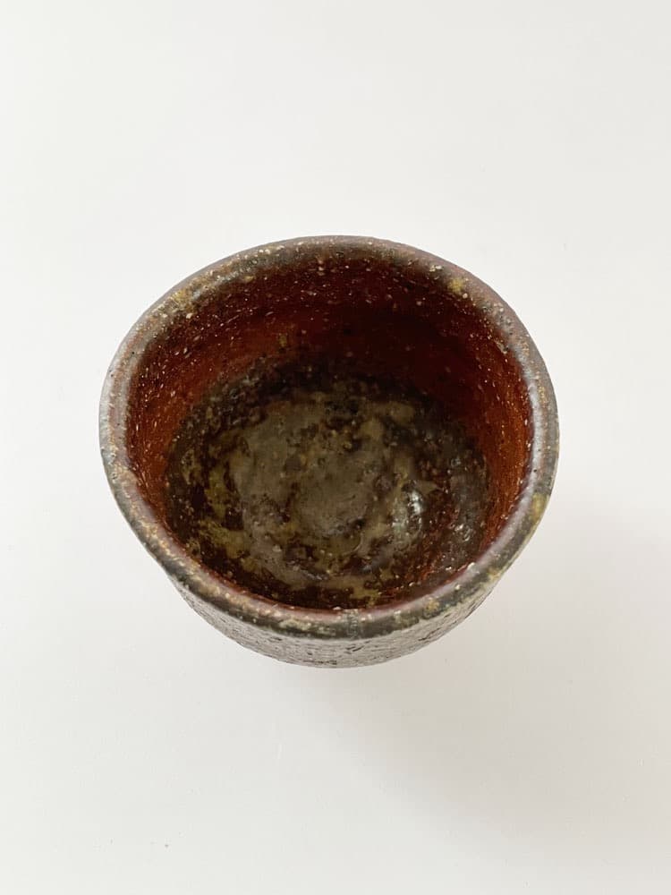 ■人間国宝・山田常山(三代)／常滑 自然釉ぐい呑