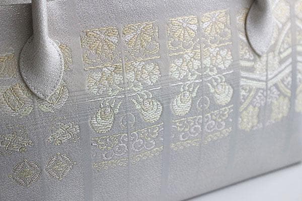 新品未使用 ！！特別セール！！京都 西陣 正絹 帯使用 利休バッグ 25918