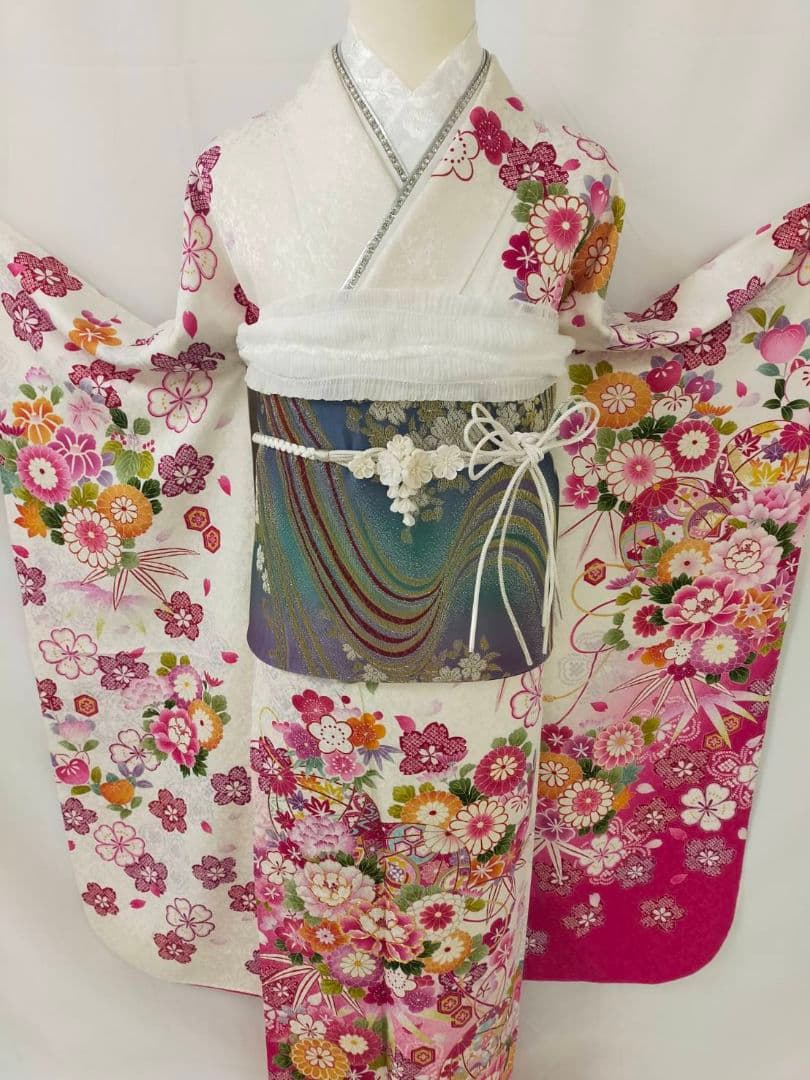 売約済み【まだ間に合う】正絹 プリンセススタイル 振袖3点セット