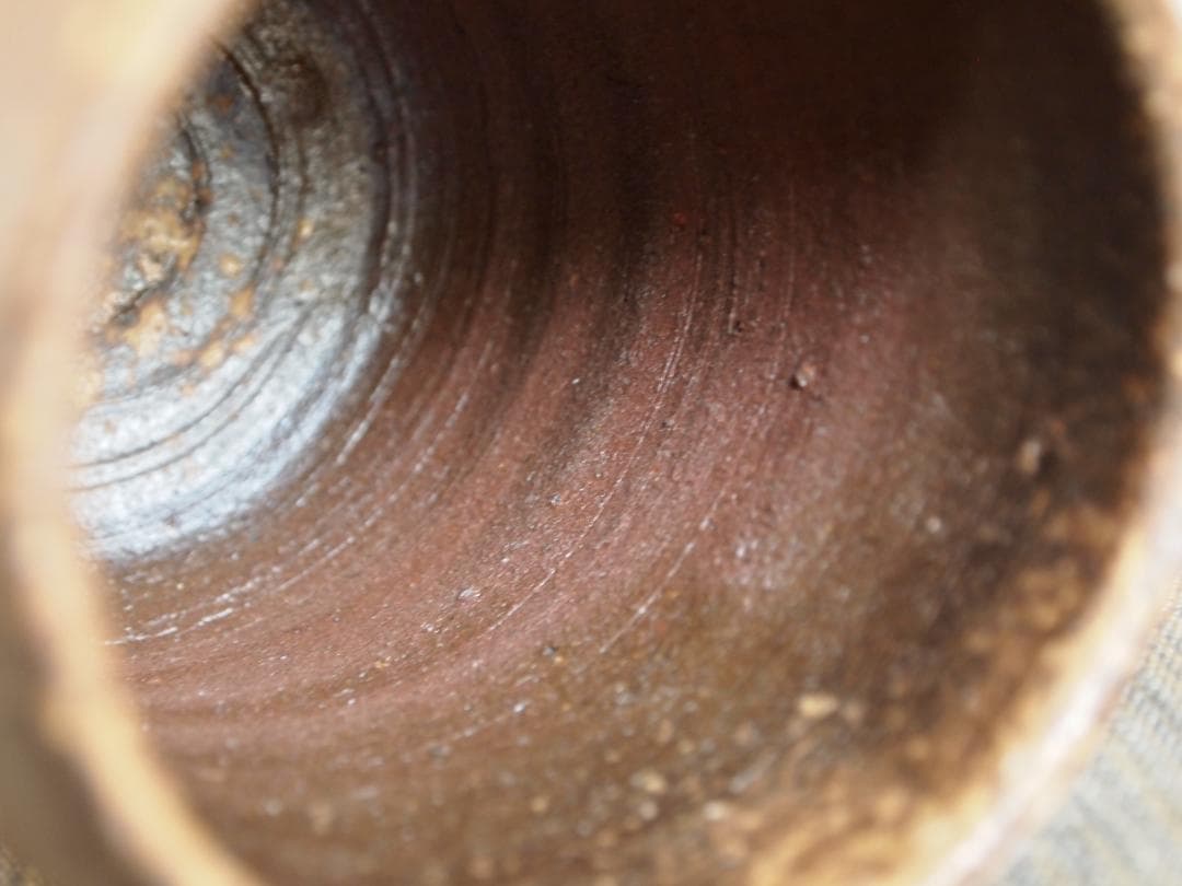 人気作家★竹中健次【師：伊勢崎淳】★備前麦酒呑★共箱・布・栞