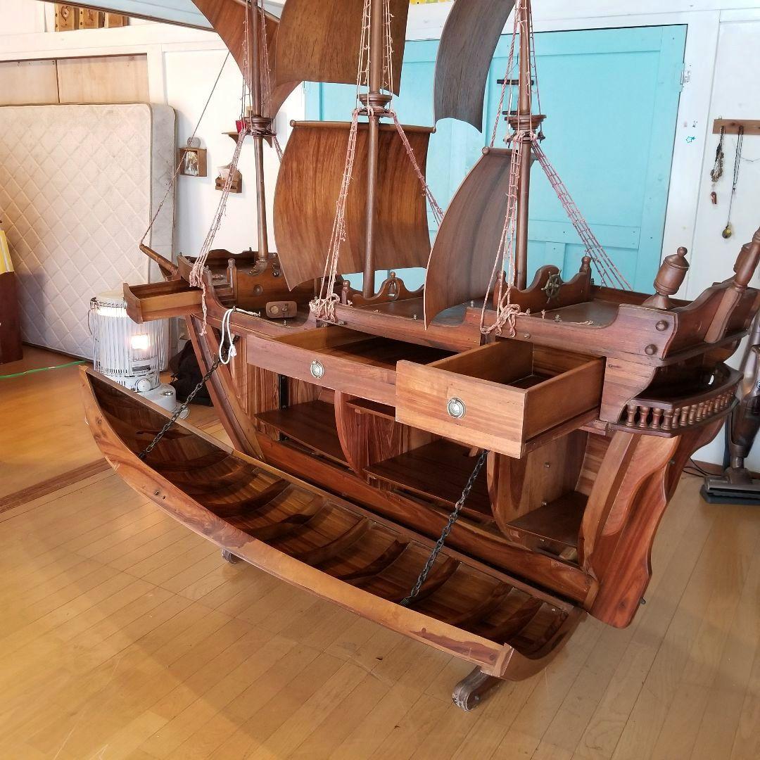 アンティークワインラック 船 ヴィンテージ スペイン製 チーク材