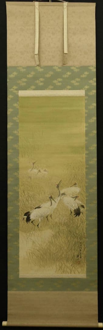 富田渓仙 掛け軸 共箱入り 肉筆・本物 - メルカリ