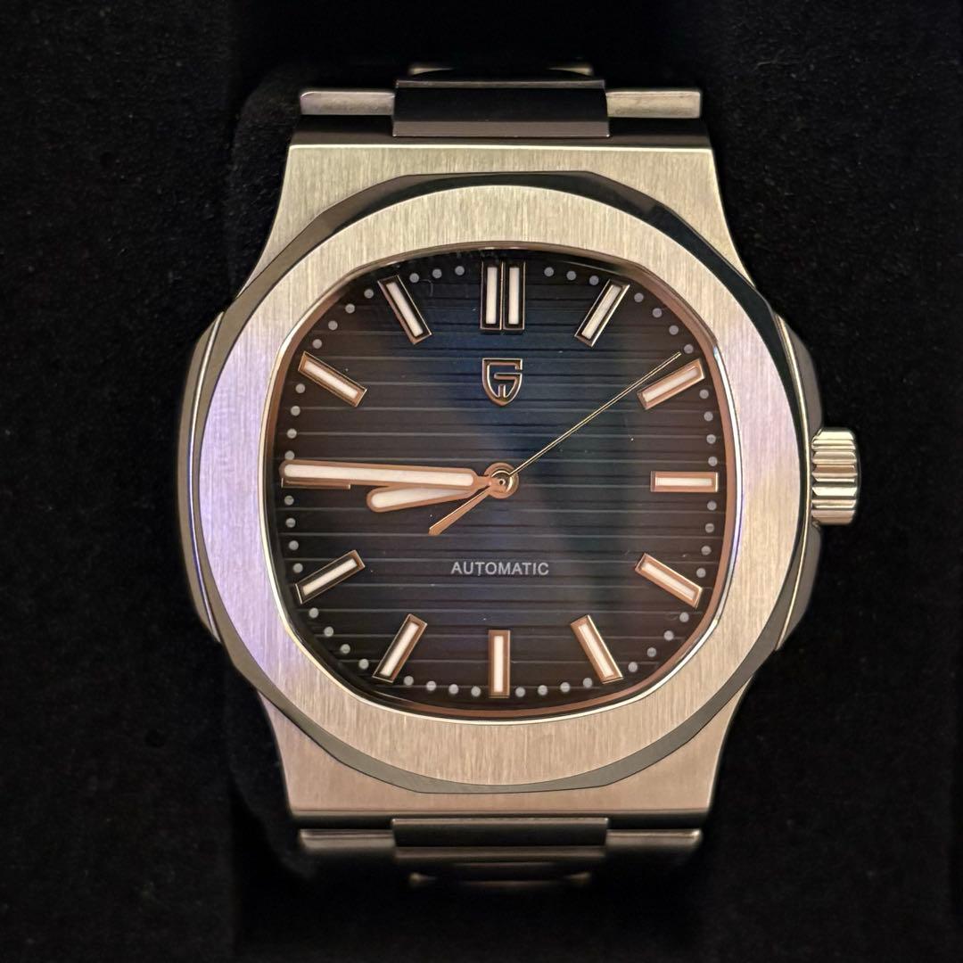 PAGANI DESIGN 自動巻き腕時計 青色