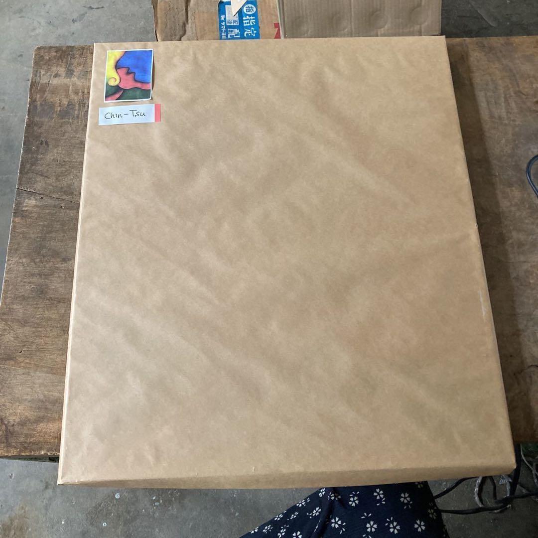 希少 古画 刀根広篤 「Chin-Tsu」 油彩画 極彩色 抽象画 F10号