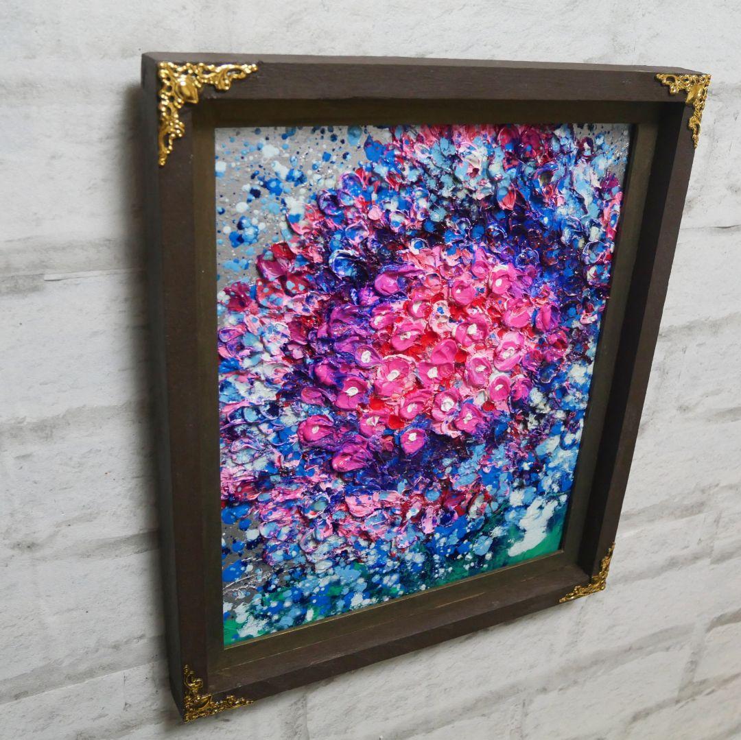 油絵 油彩 油彩画 絵 絵画【梅雨のピンクの雨】