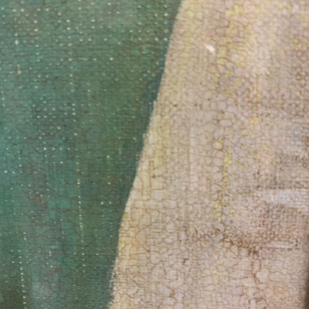 絵画　山のように大きな女性像です。